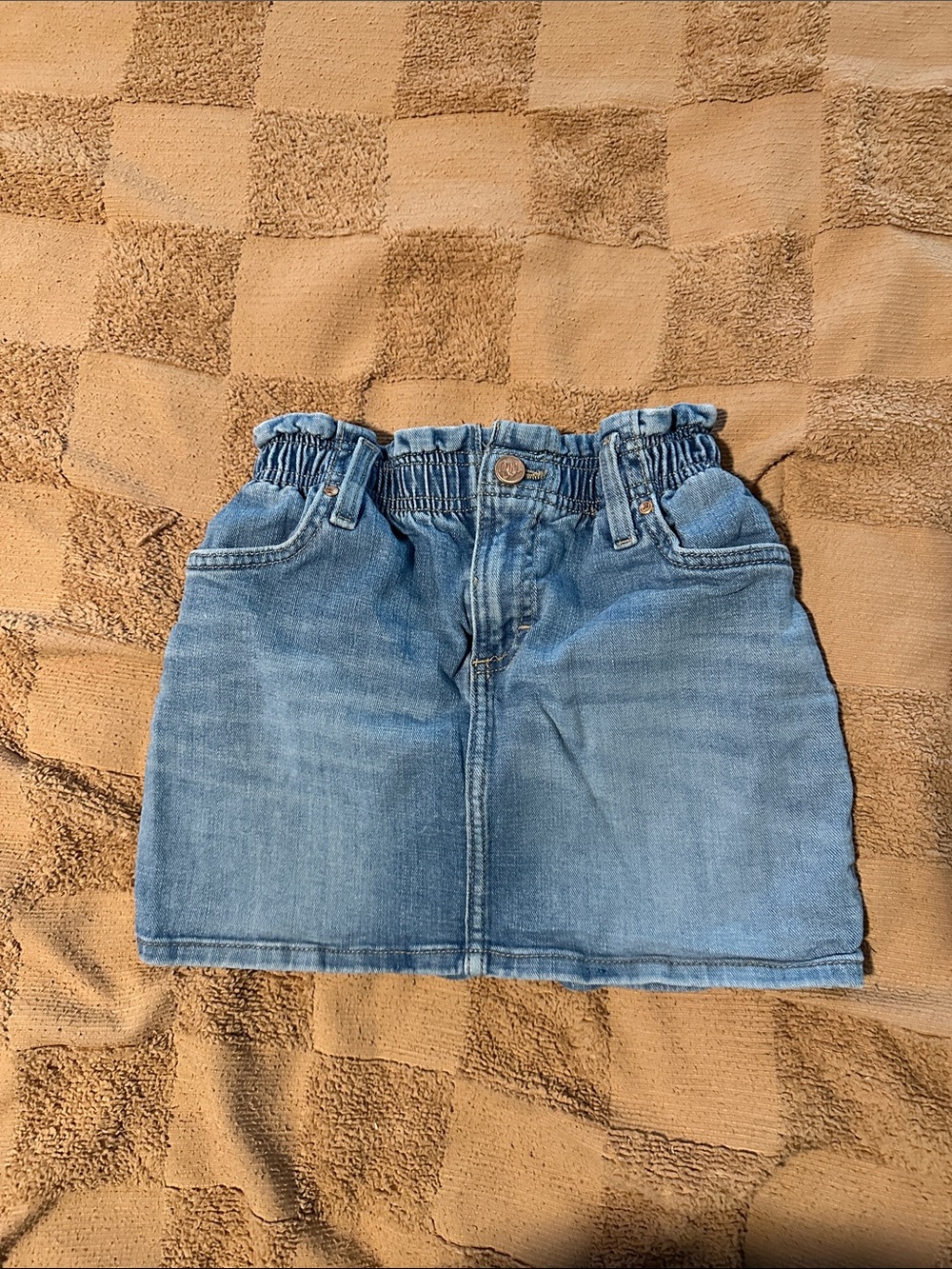 Wrangler Light Blue Denim Girls Skirt with Elastic Waist